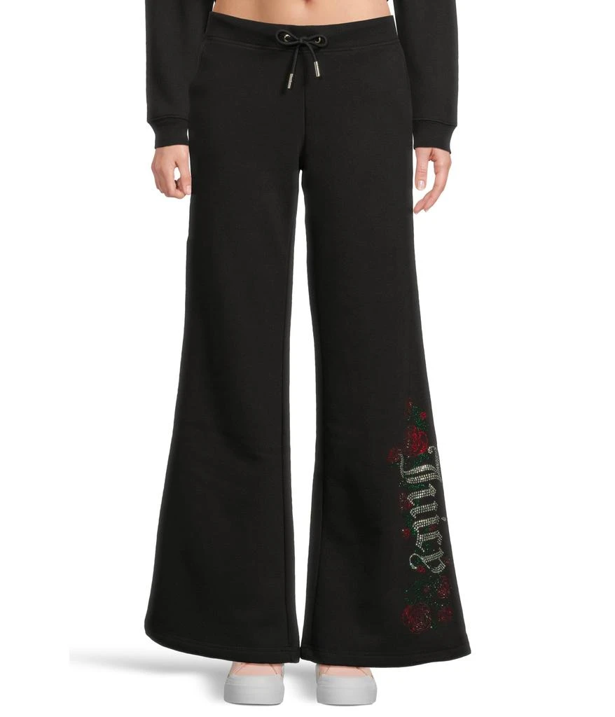Juicy Couture Wide Leg Track Pants With Back Bling 1