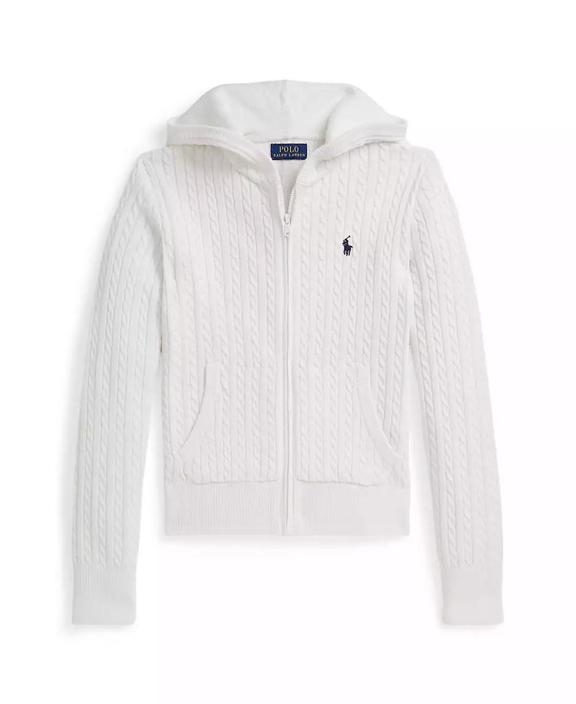 Ralph Lauren Big Girls Mini-Cable Full-Zip Hoodie