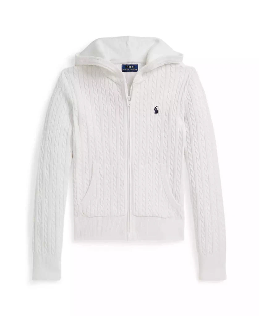 Ralph Lauren Big Girls Mini-Cable Full-Zip Hoodie 1