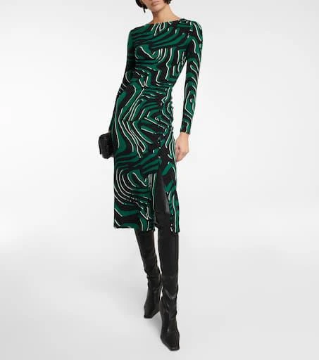 Diane von Furstenberg Printed fitted midi dress 2