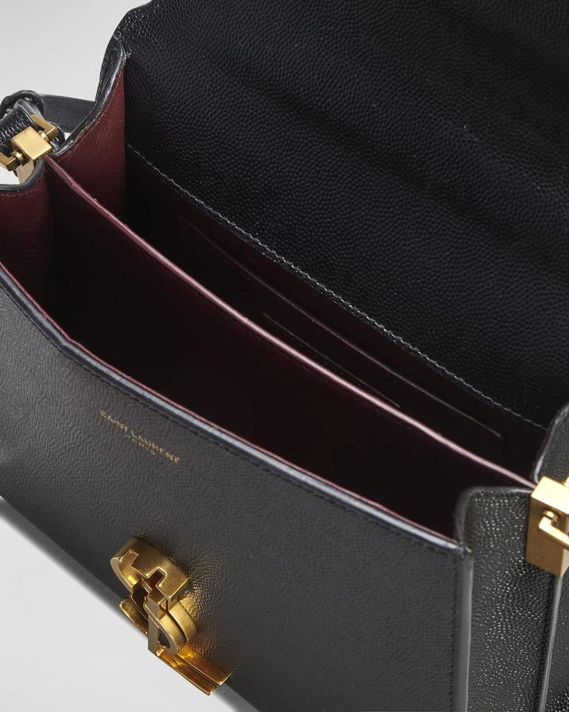 Yves Saint Laurent Cassandra Mini YSL Top Handle Crossbody Bag in Grained Leather 3