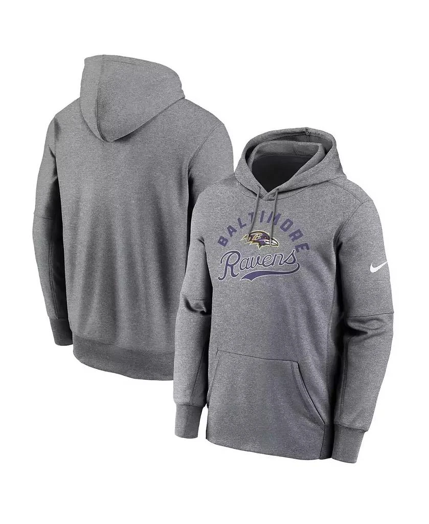 Shop Men's Heather Gray Baltimore Ravens Performance Fleece