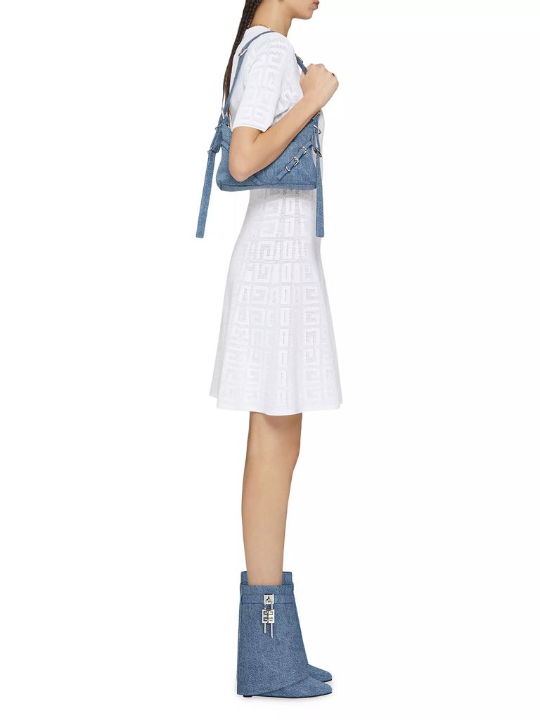 Givenchy Shark Lock Ankle Boots In Denim