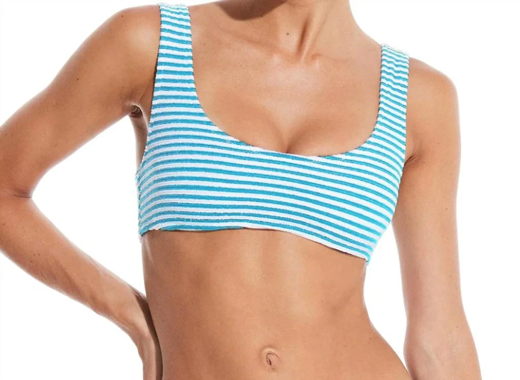Solid & Striped Elle Striped Top In Keys Blue 1