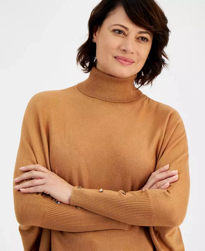 JM Collection Women's Poncho Turtleneck Sweater, Regular & Petite, Created for Macy's 3