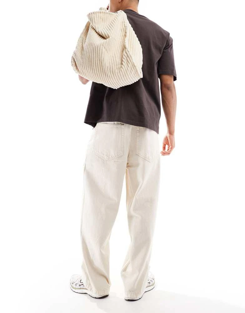 Bershka Bershka super baggy jean in ecru 2