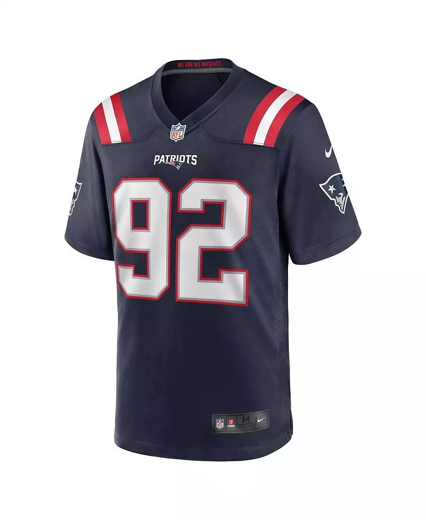 NIKE Men's Davon Godchaux Navy New England Patriots Game Jersey 3