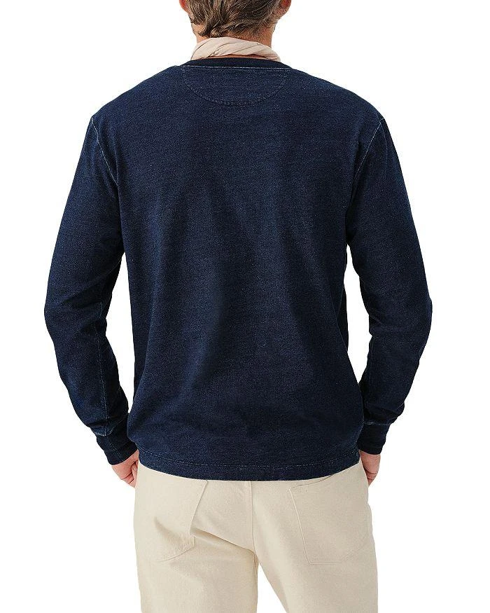 Buck Mason Yuma Cotton Blend Indigo Dipper Long Sleeve Henley 2