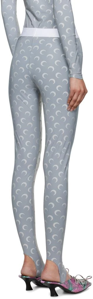 MARINE SERRE Silver All Over Moon Leggings 3