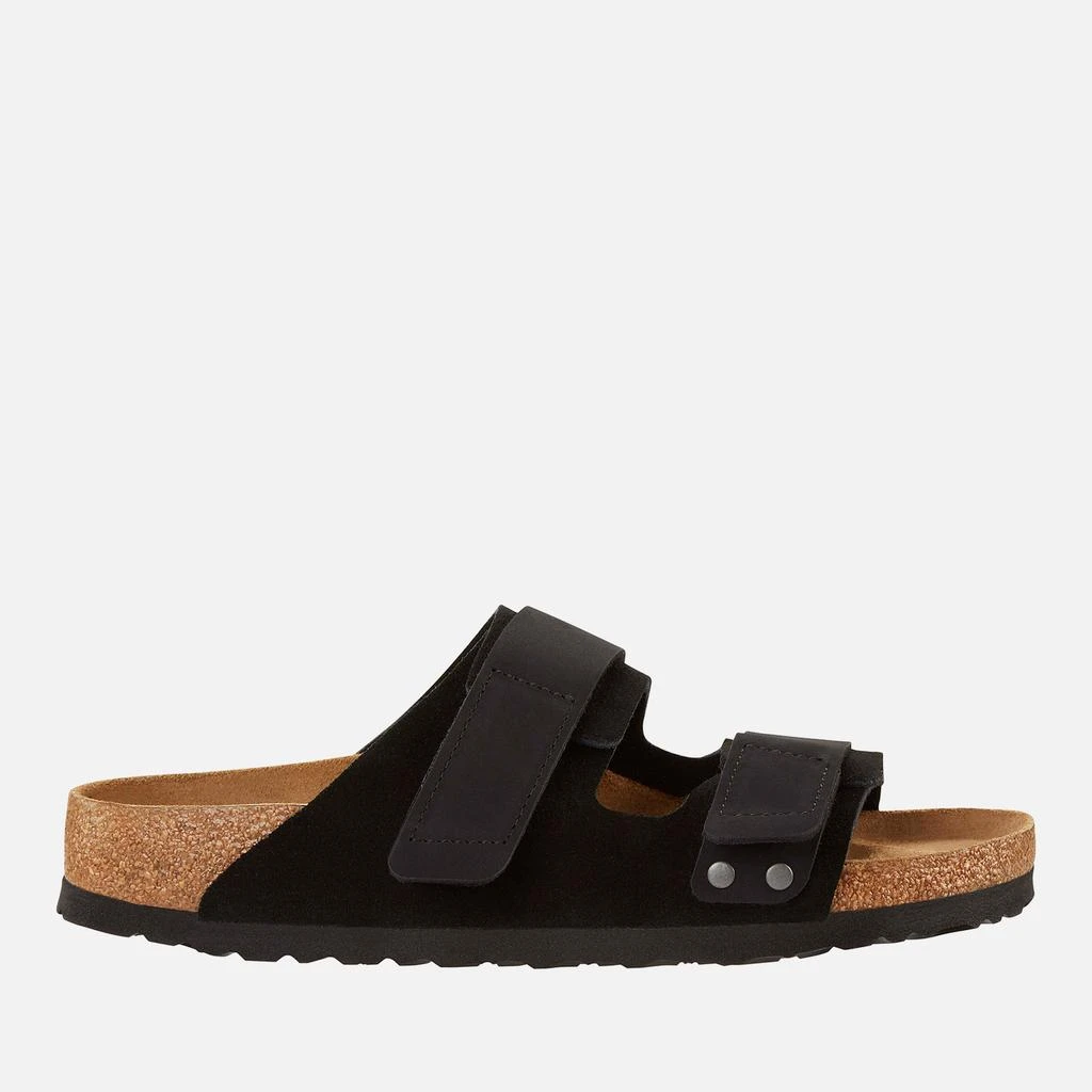 Birkenstock Black Suede Double Strap Sandals Birkenstock | Black Suede Leather Arizona Sandals | Fine  main image 3