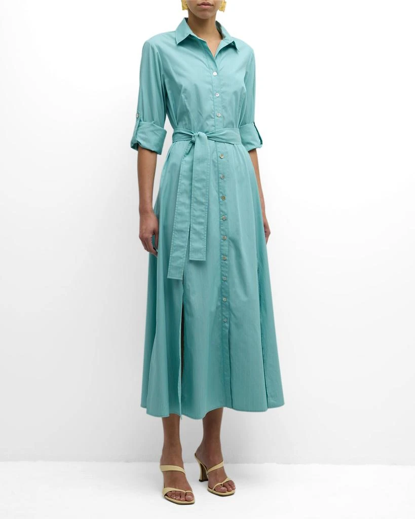 Finley Laine Striped Side-Slit Midi Shirtdress 2