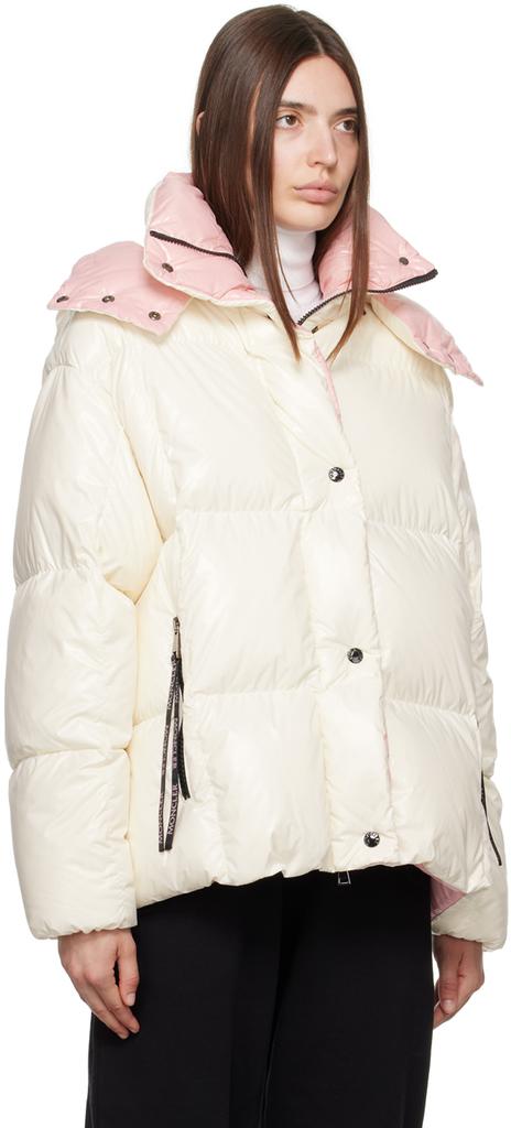 MONCLER ×Off Whiteダウンジャケット フード付き MONCLER モンクレール ×OFF-WHITE ENCLOS GIUBBOTTO ラバーバイアス