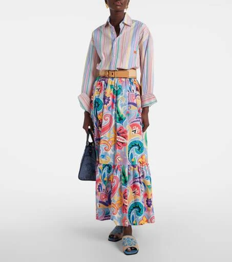 ETRO Leather espadrille slides 3