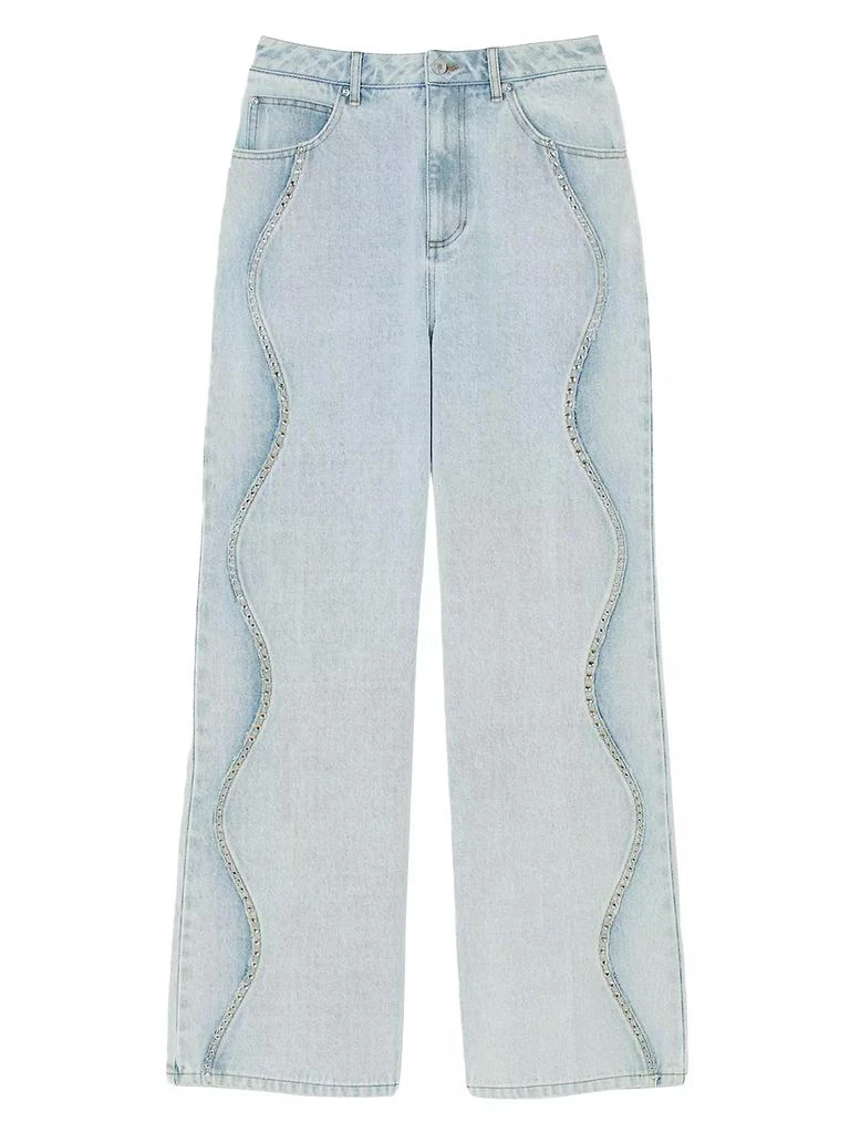 Sandro Jeans with Rhinestone Stripes 1