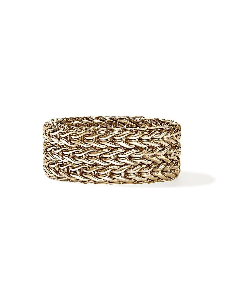 John Hardy Icon Rata Chain 14K Yellow Gold Wide Band Ring 1