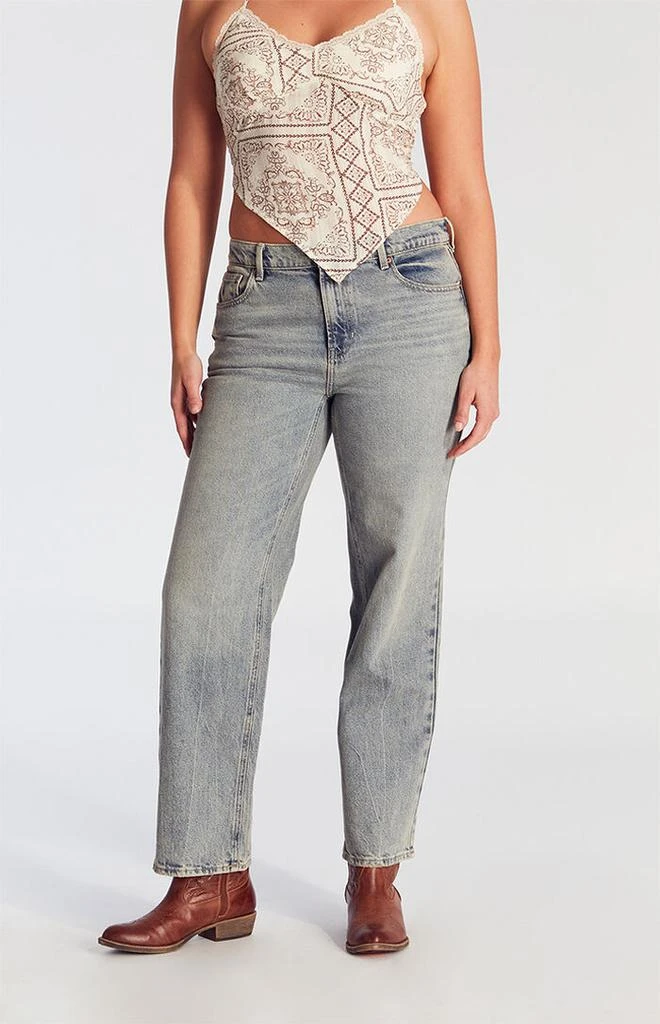 PacSun Jordyn Low Rise Straight Leg Jeans Medium Indigo 3