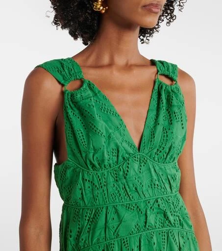 Farm Rio Monstera tiered cotton maxi dress 4