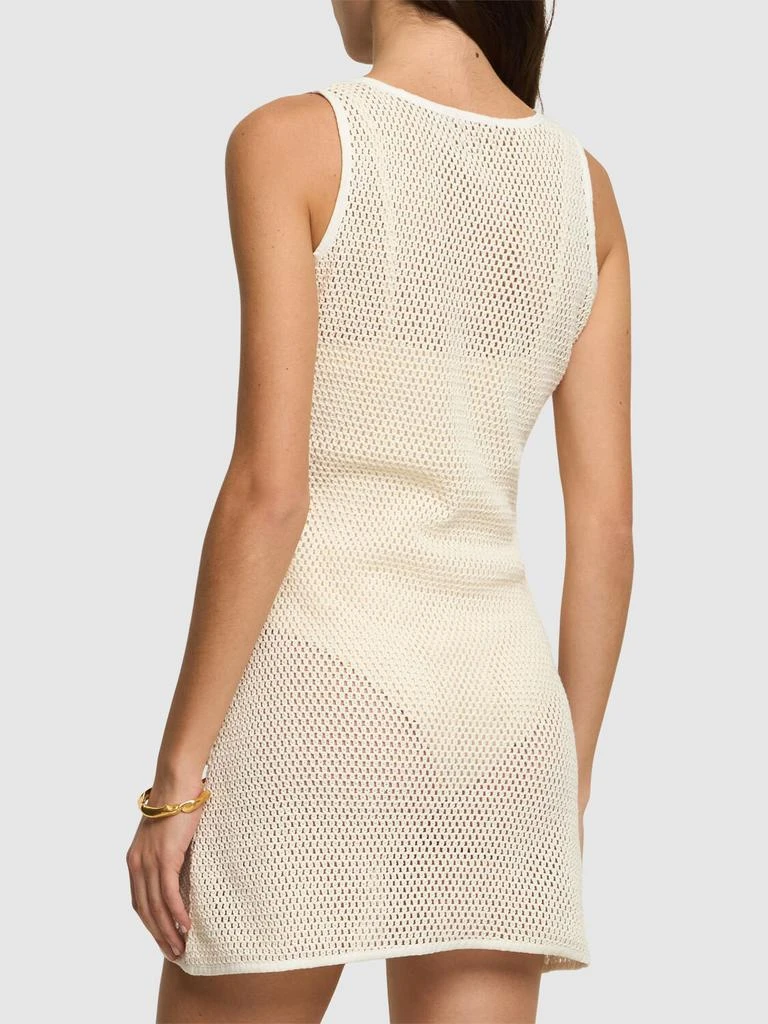 LESLIE AMON Honeycomb Embroidered Mini Dress 2