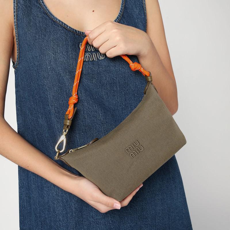 Miu Miu Tundra/orange pouch in gabardine