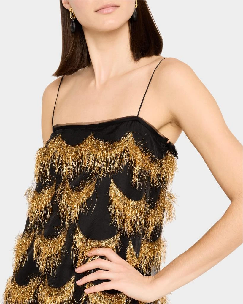 Ulla Johnson Orianne Metallic Fringe Dress 5