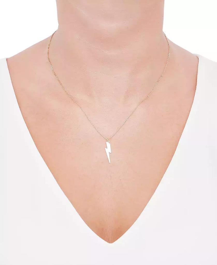 Italian Gold Lightning Bolt 18" Pendant Necklace in 10k Gold
