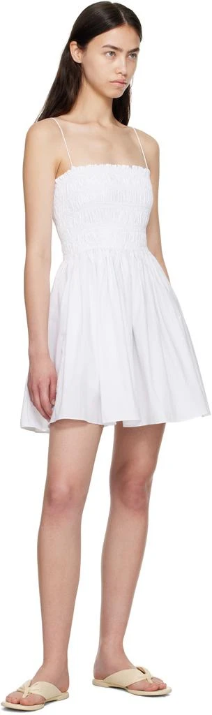 Matteau White Shirred Bodice Minidress 4
