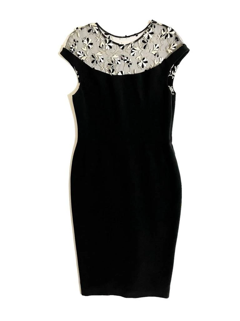 LELA ROSE Lela Rose - Floral-embroidered Tulle Yoke Cocktail Gown 3