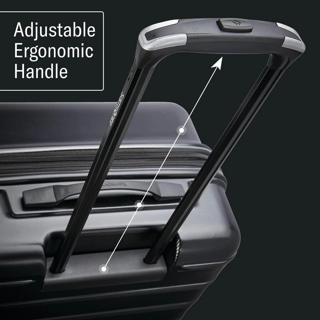 Samsonite Samsonite Omni 2 24-Inch Medium Checked Hardside Luggage with 360° Spinner Wheels - Scratch Resistant Hardshell - TSA Lock - Expandable Polycarbonate Shell for Lightweight Travel - Midnight Black 4