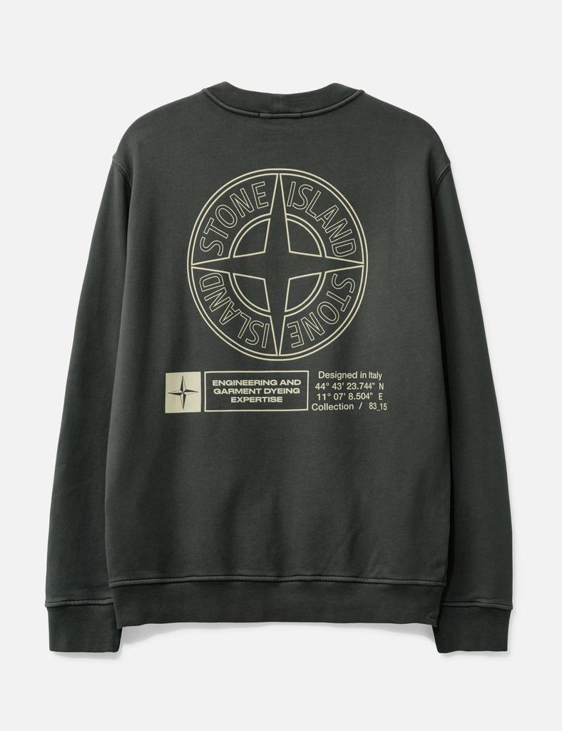 Stone Island Cotton Fleece 
Industrial Four
 Print Sweatshirt