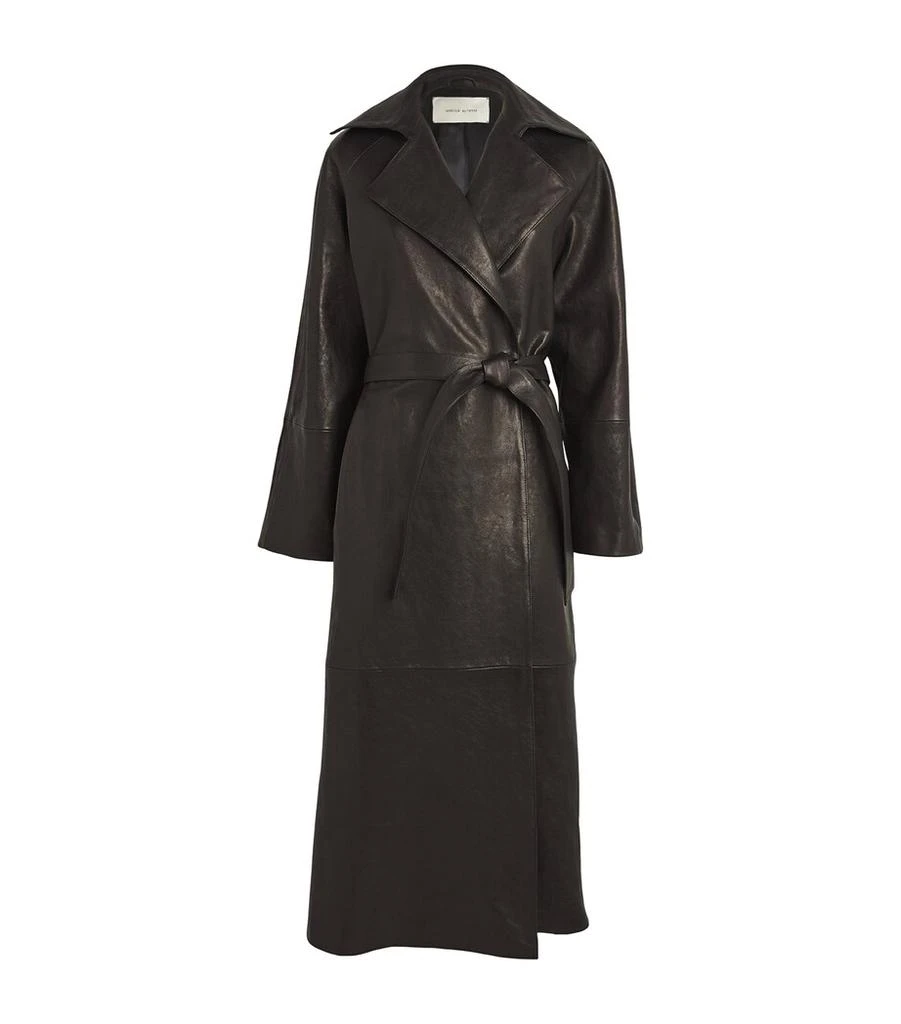 Magda Butrym Leather Oversized Trench Coat - Coats - BeyondStyle