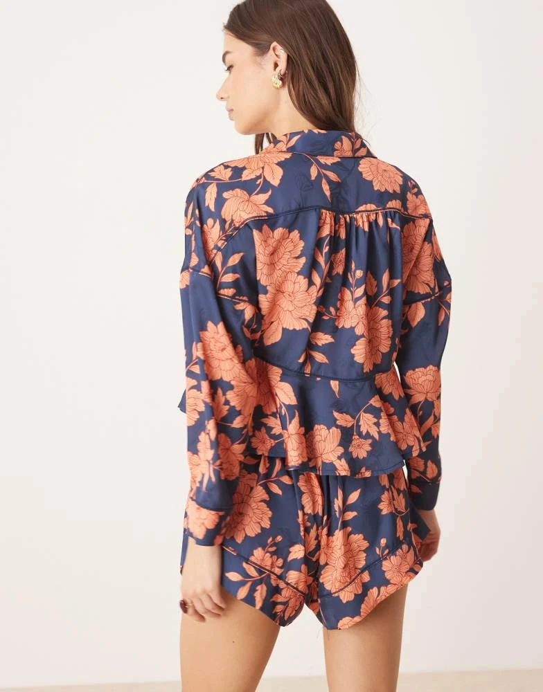 Free People Free People beauty sleep pyjama set in navy floral combo 4