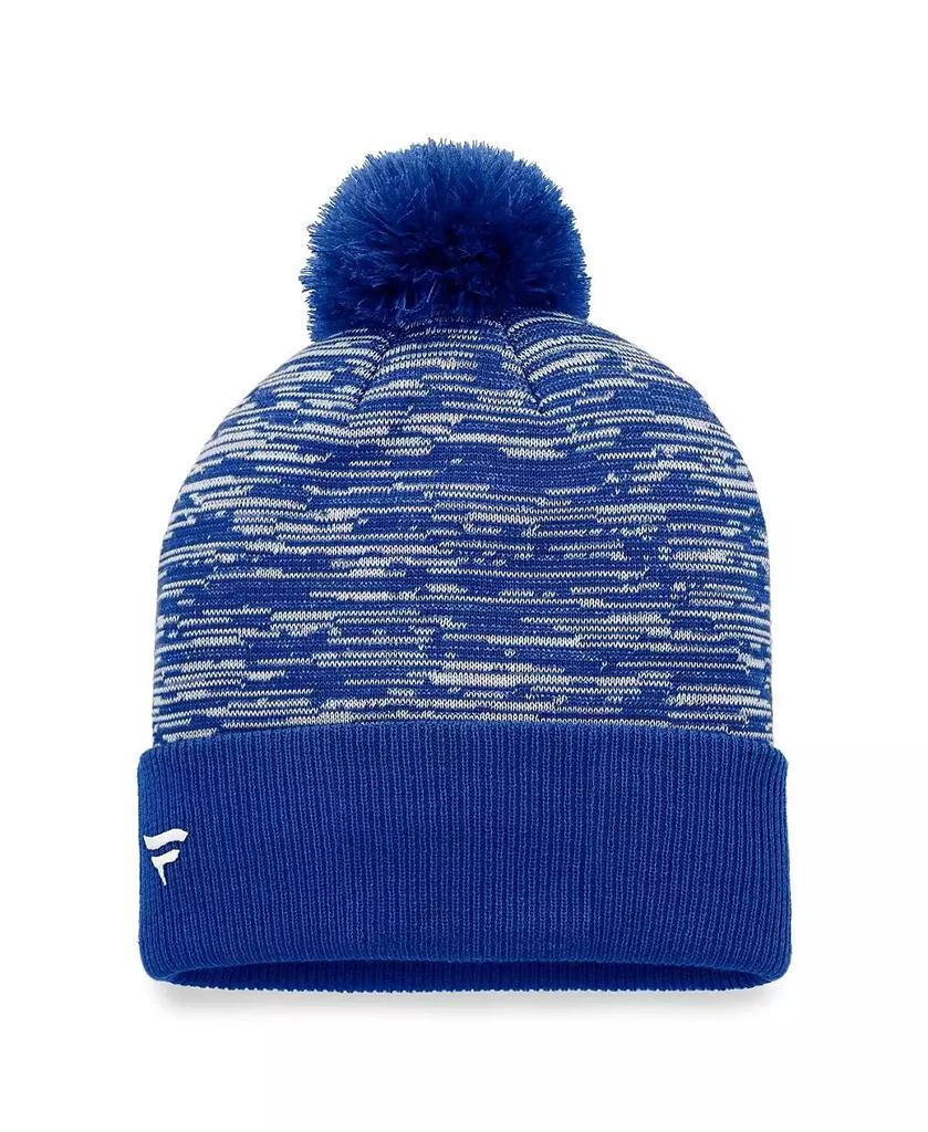 Fanatics Men's Blue Vancouver Canucks Defender Cuffed Knit Hat with Pom 2