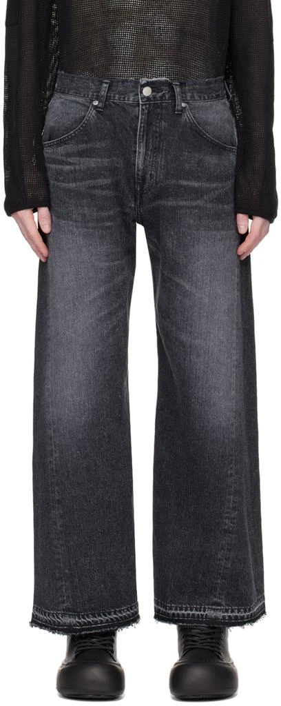 JieDa Black 3D Jeans 1