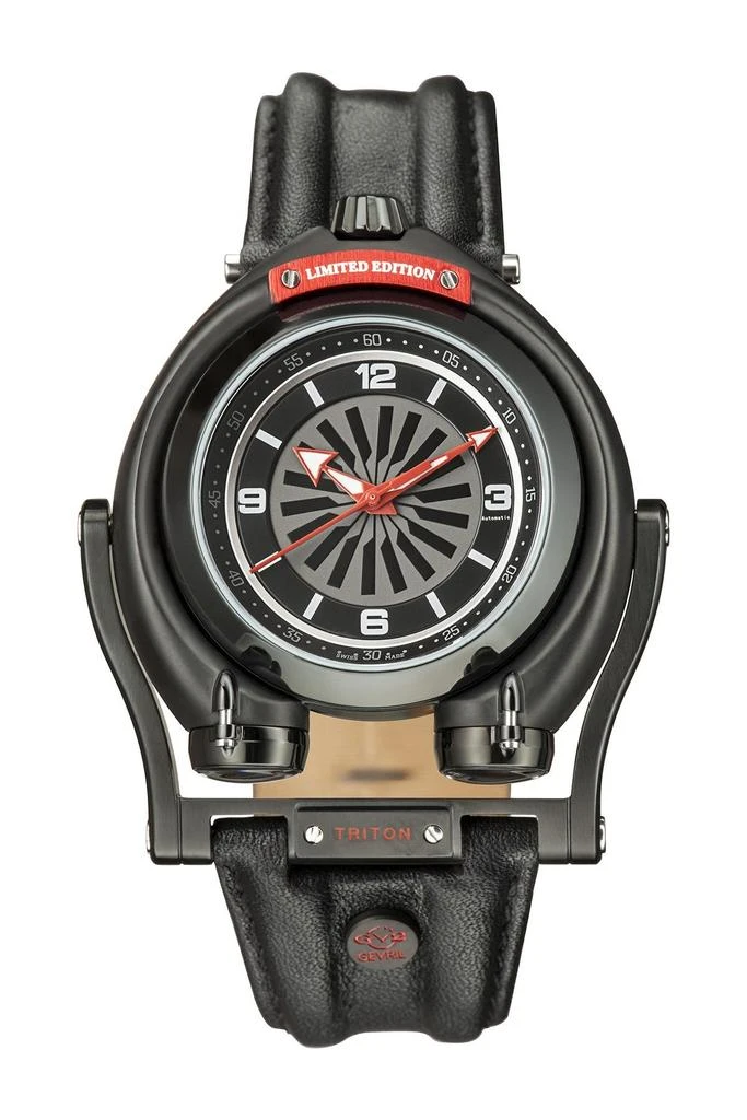 Gevril Triton Limited Edition Swiss Automatic Leather Strap Watch, 48mm 1