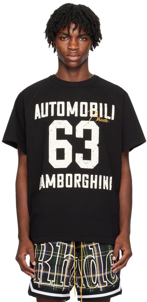 Rhude Black Automobil Lamborghini Edition T-Shirt