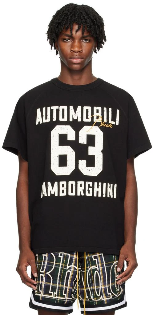 Rhude Black Automobil Lamborghini Edition T-Shirt 1