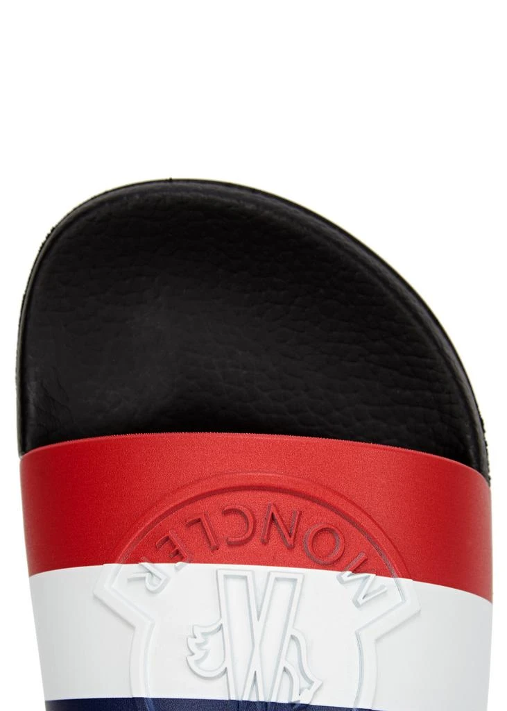 Moncler Basile striped rubber sliders 4