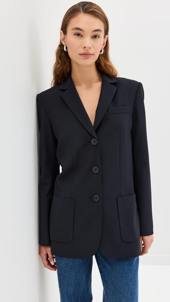 Tibi Tropical Wool Max Blazer