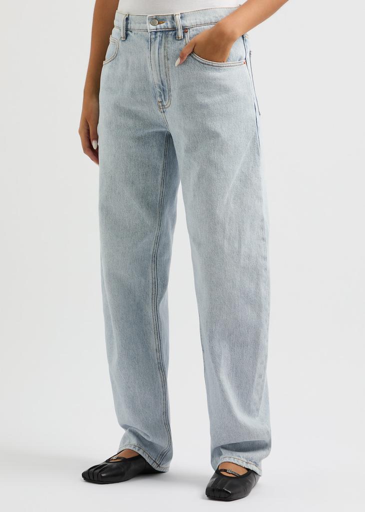 ALEXANDERWANG.T Zip-detail barrel-leg jeans