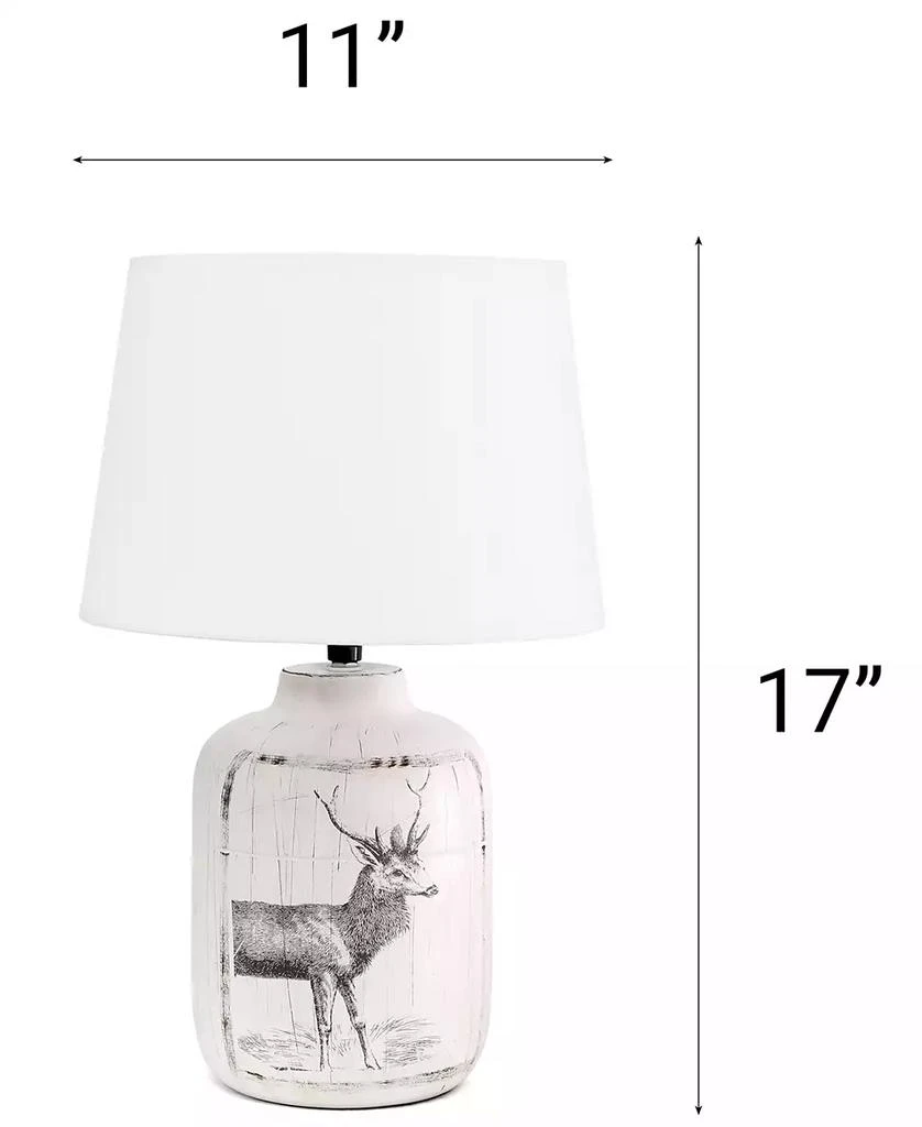 Creekwood Home 17.8" Ceramic Vintage Farmhouse Accent Table Lamp 3