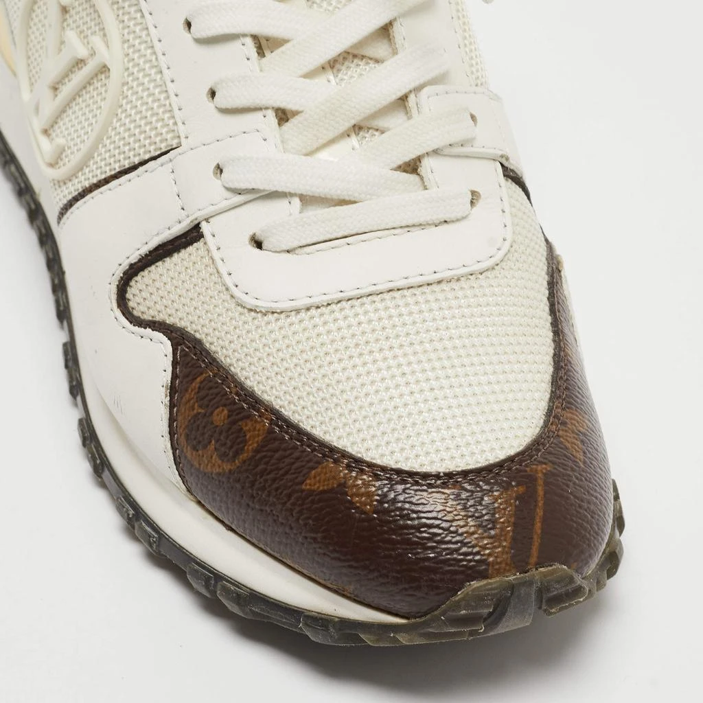 Louis Vuitton Louis Vuitton White/Monogram Canvas and Leather Run Away  Sneakers Size 36 7