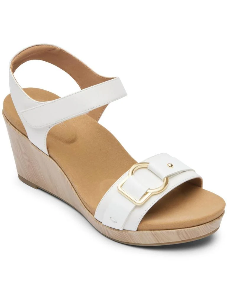 Rockport Briah II Womens Leather Ankle Wedge Sandals 1