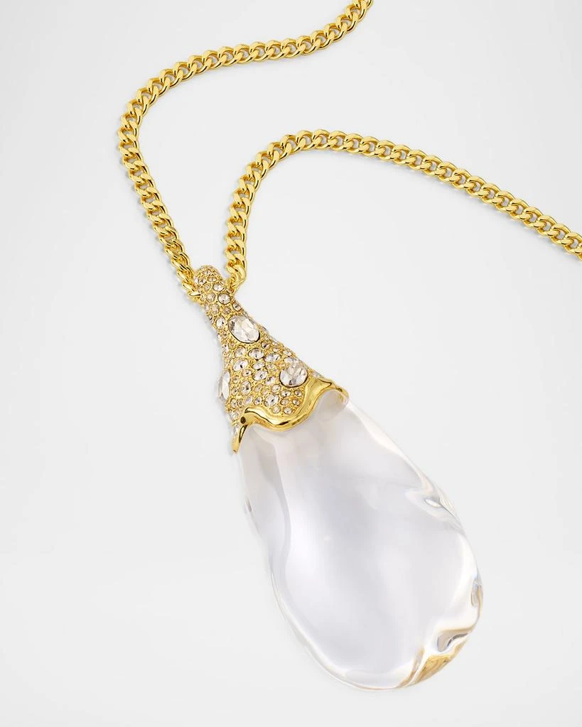 Alexis Bittar Liquid Lucite Crystal Pavé Teardrop Necklace 3