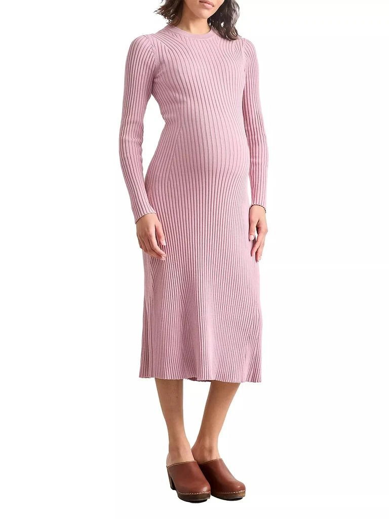 HATCH The Eliana Cotton Rib Maternity Sweater Dress 1