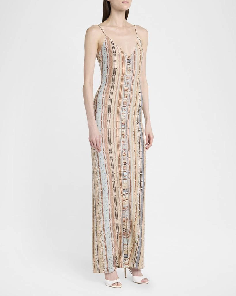 Missoni Striped Sleeveless Button-Front Maxi Dress 4