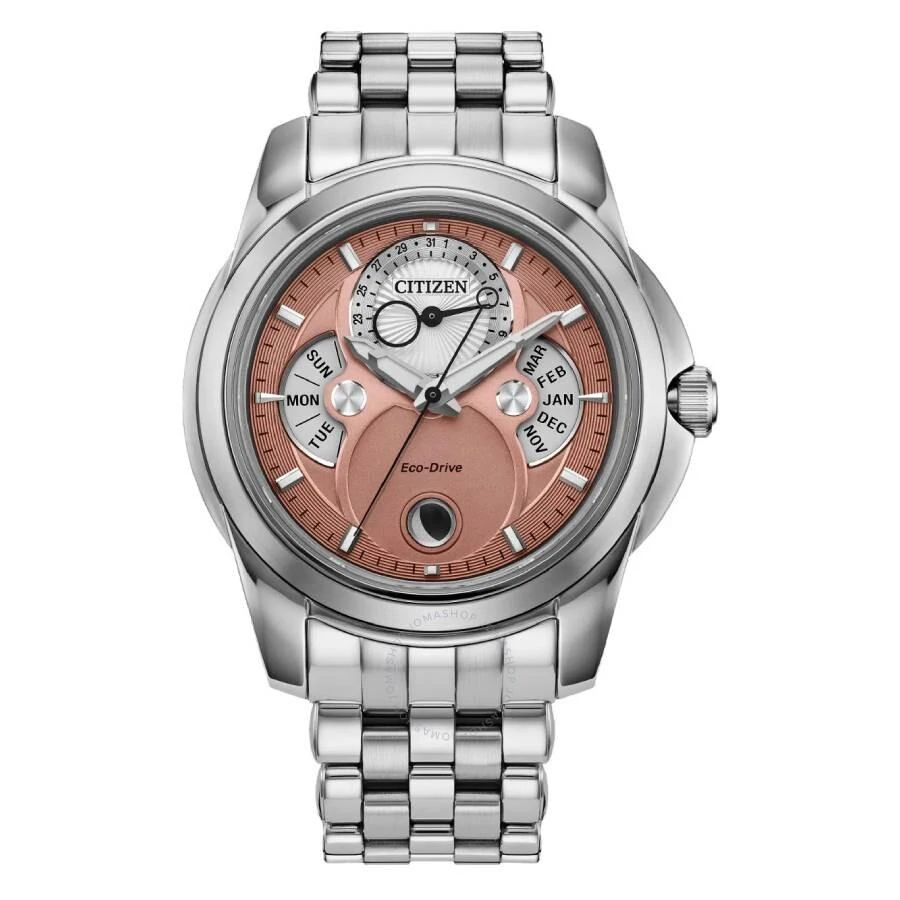 Citizen Calendrier Moon Phase Eco-Drive Salmon Dial Watch BU0080-52X 1