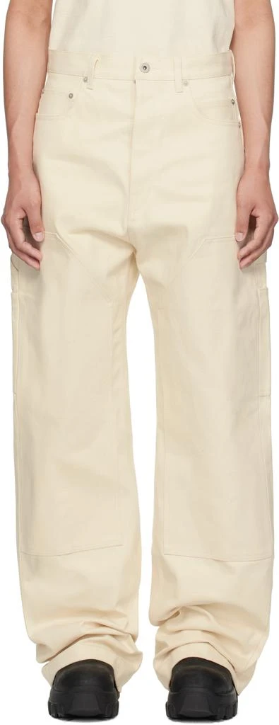 Rick Owens Off-White Hollywood Double Knee Geth Cut Jeans 1