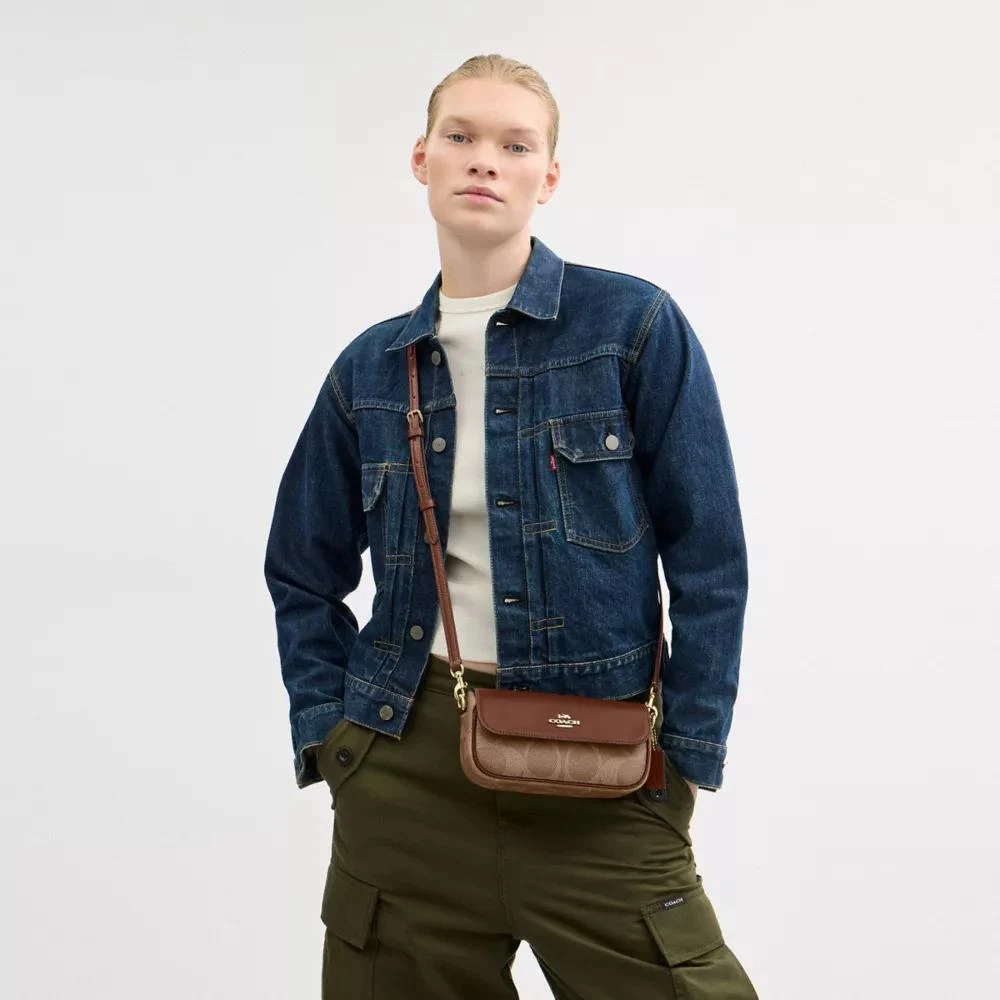 Coach Hailey Flap Bag In Signature Canvas 4