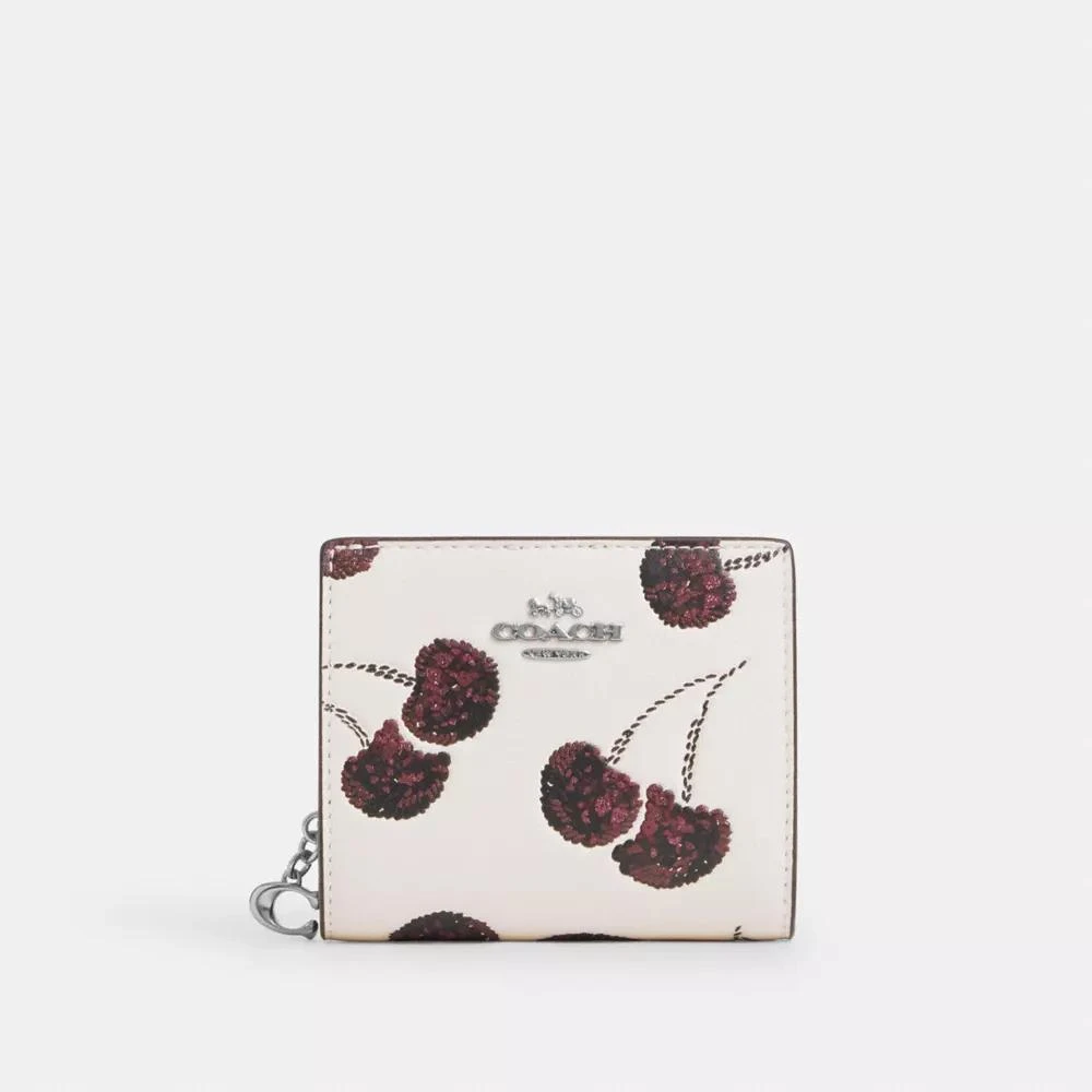 Coach Snap Wallet With Cherry Print 1