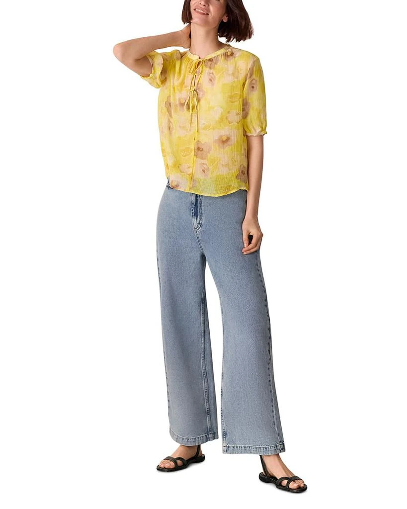 Whistles Sunshine Floral Texture Blouse 2